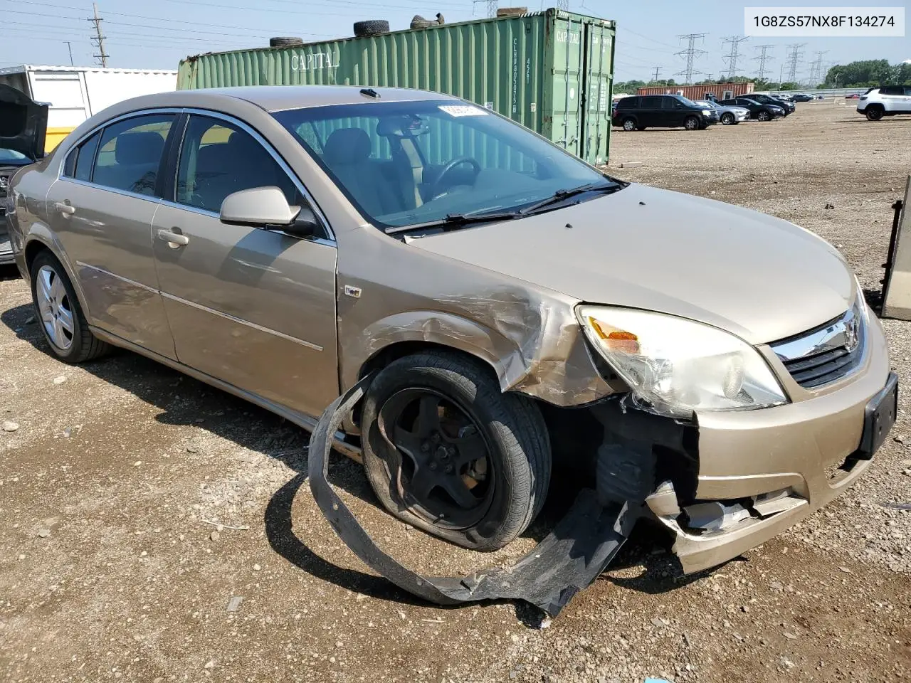 2008 Saturn Aura Xe VIN: 1G8ZS57NX8F134274 Lot: 62967915