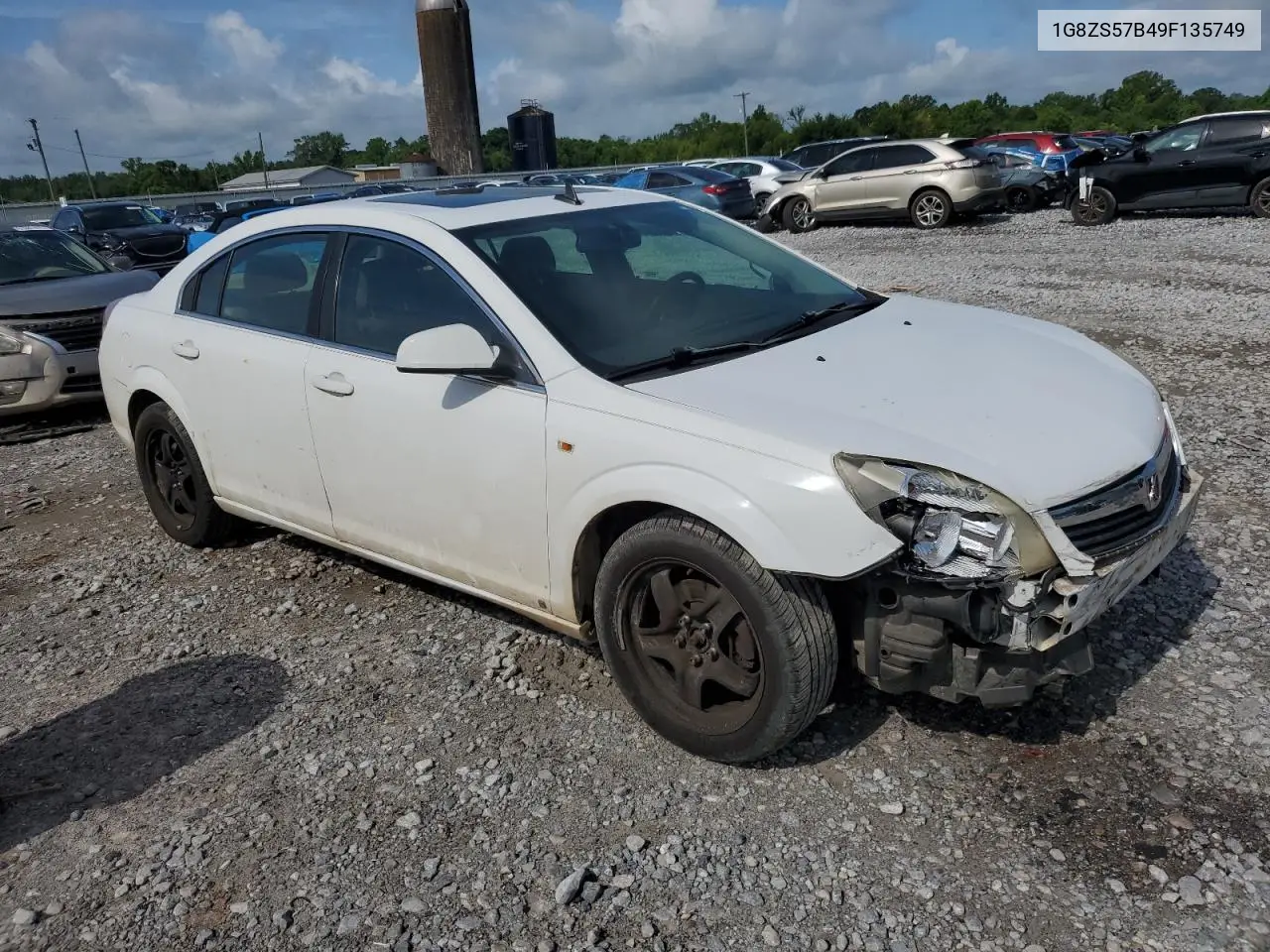 2009 Saturn Aura Xe VIN: 1G8ZS57B49F135749 Lot: 61088925