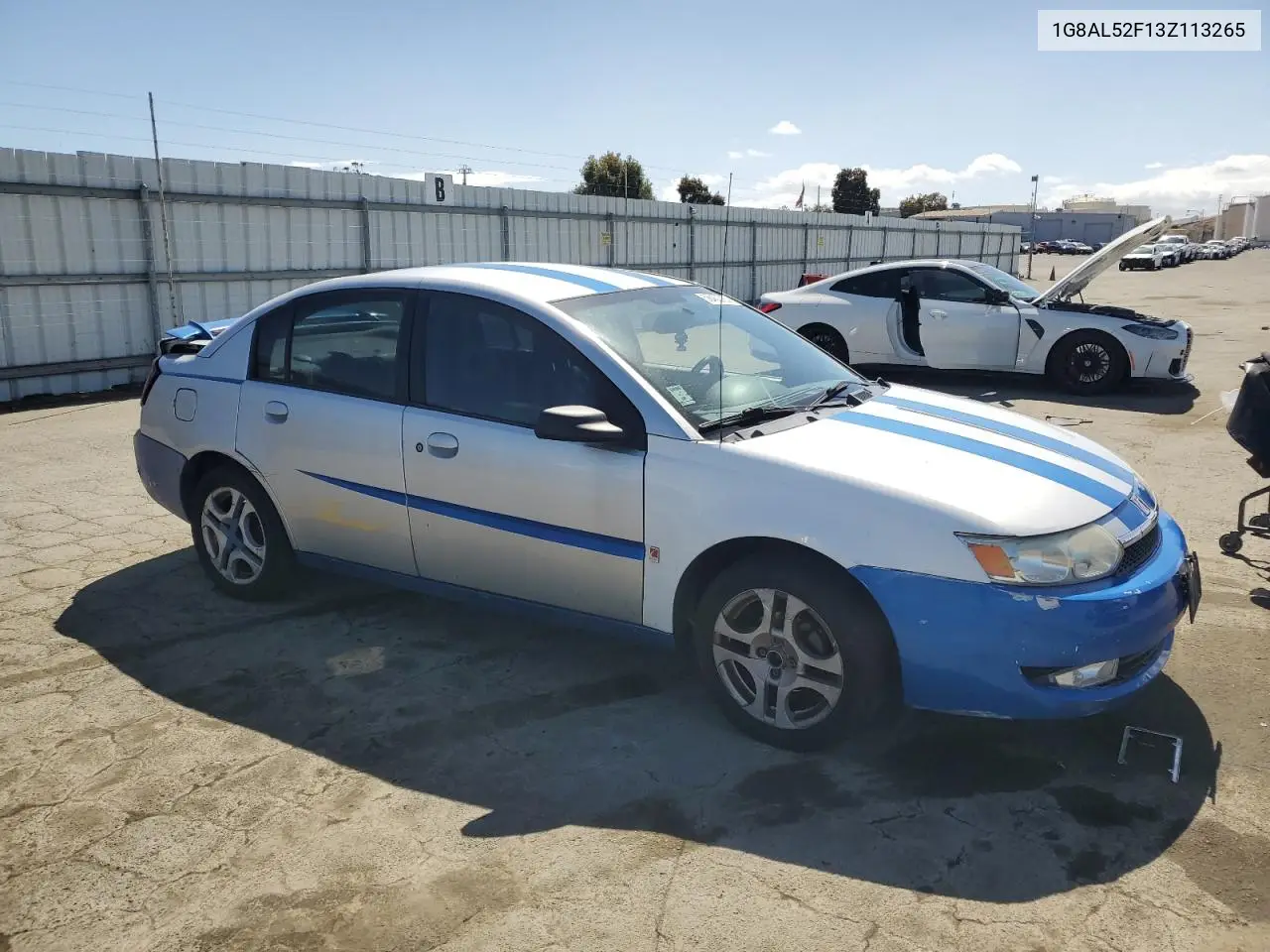 2003 Saturn Ion Level 3 VIN: 1G8AL52F13Z113265 Lot: 56462765