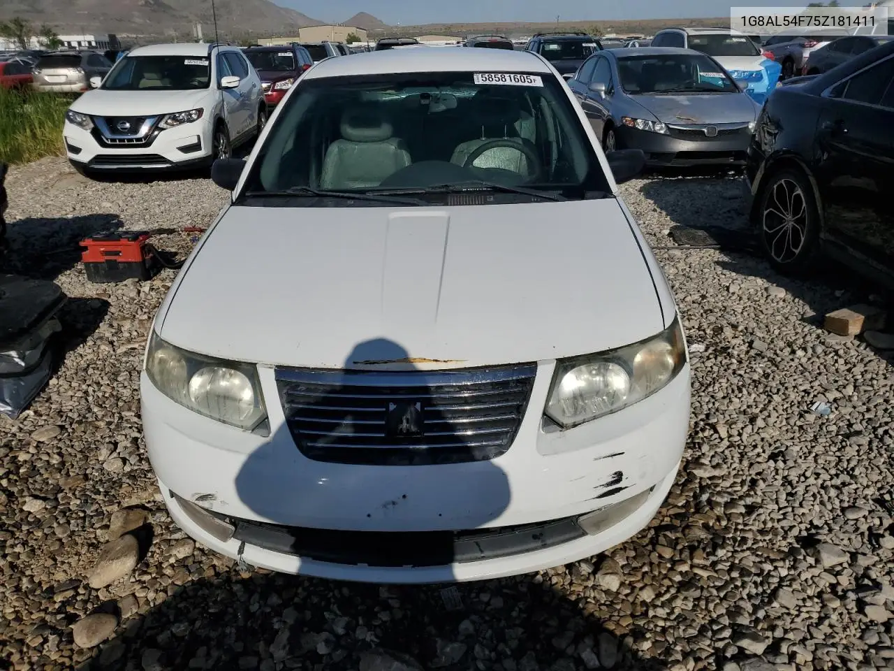 2005 Saturn Ion Level 3 VIN: 1G8AL54F75Z181411 Lot: 58581605