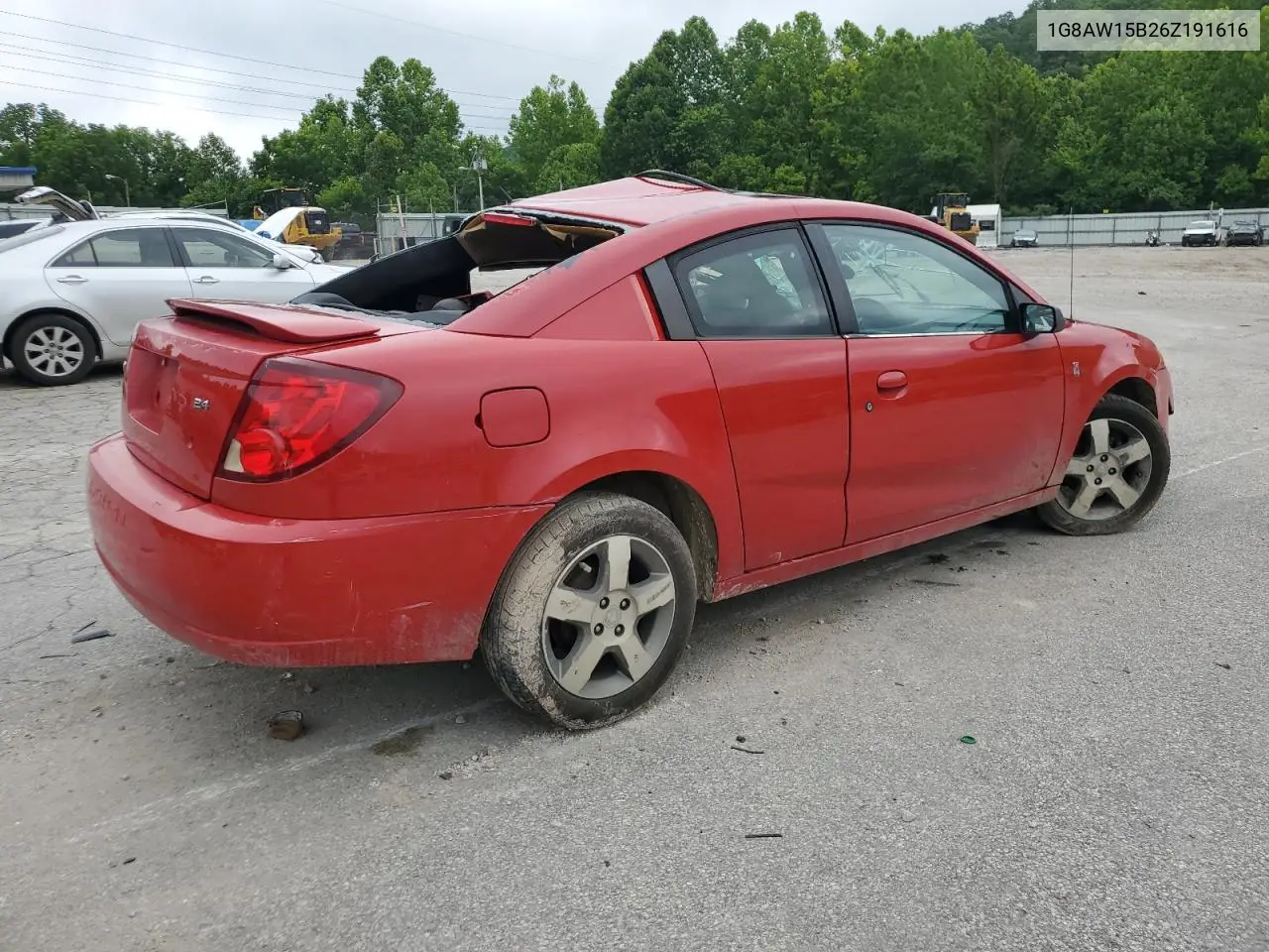 2006 Saturn Ion Level 3 VIN: 1G8AW15B26Z191616 Lot: 62696195