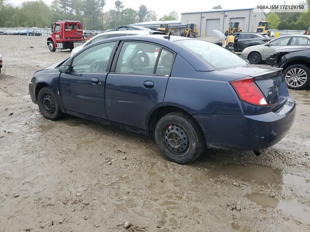 2007 Saturn Ion Level 2 VIN: 1G8AJ55F17Z129750 Lot: 55780225