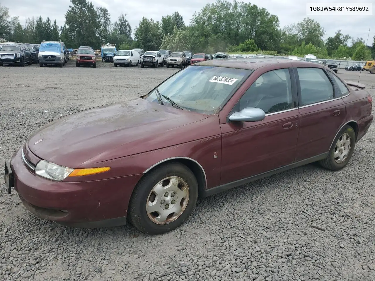 2001 Saturn L300 VIN: 1G8JW54R81Y589692 Lot: 60533805