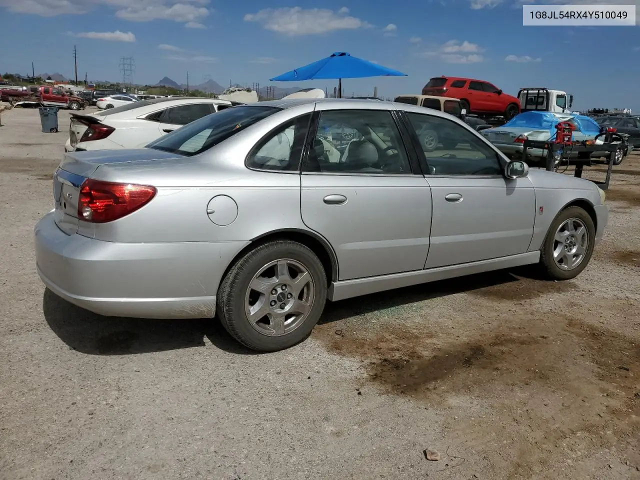 2004 Saturn L300 Level 3 VIN: 1G8JL54RX4Y510049 Lot: 62339275