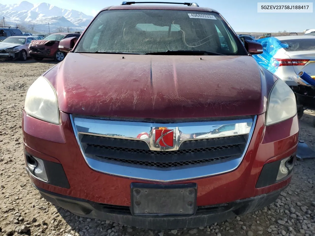 2008 Saturn Outlook Xr VIN: 5GZEV23758J188417 Lot: 40680933