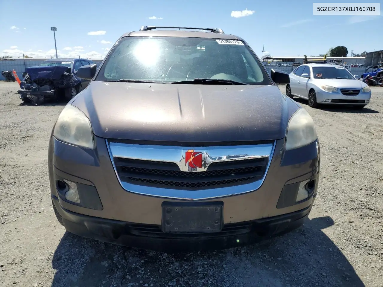 2008 Saturn Outlook Xe VIN: 5GZER137X8J160708 Lot: 51389175