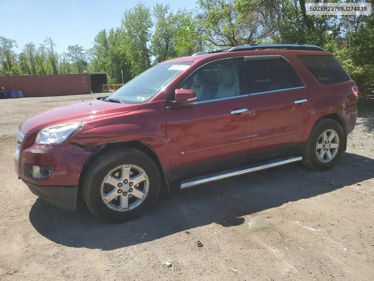 2008 Saturn Outlook Xr VIN: 5GZER23788J274339 Lot: 54296975