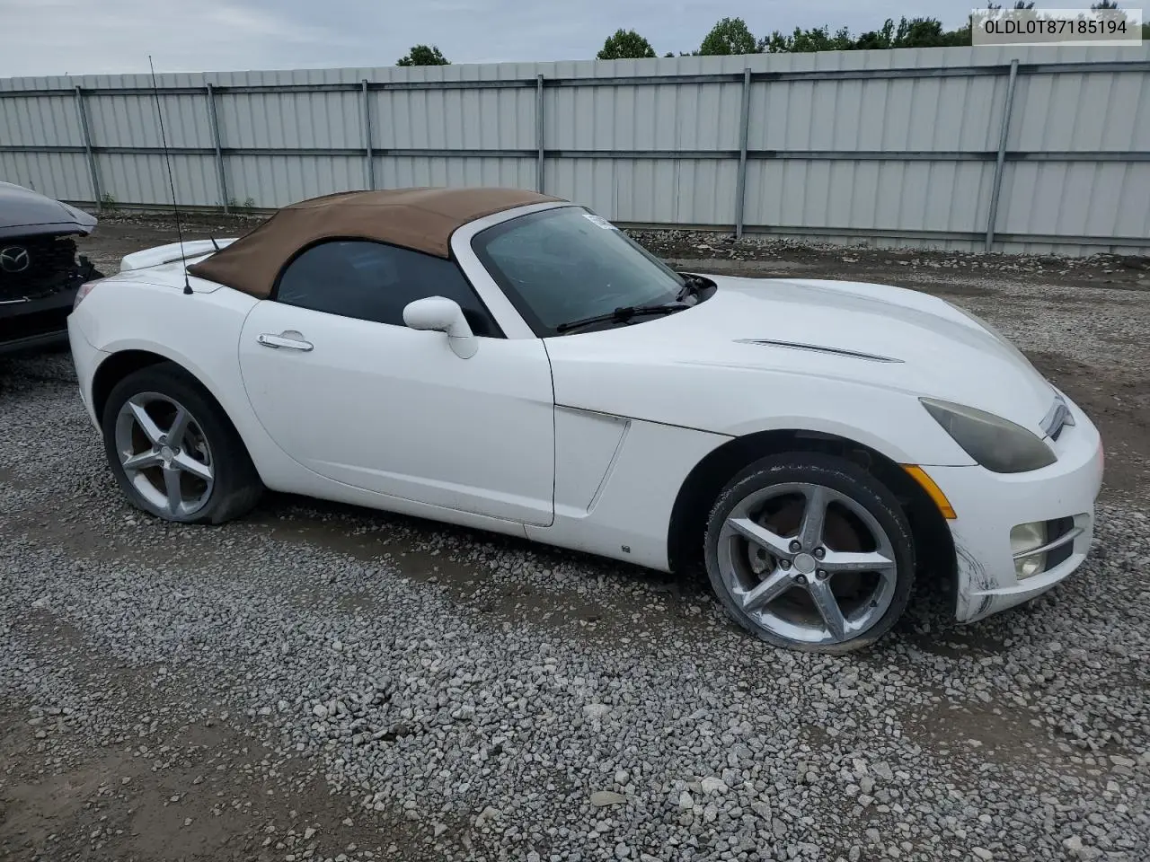 2007 Saturn Sky VIN: 0LDL0T87185194 Lot: 55840575