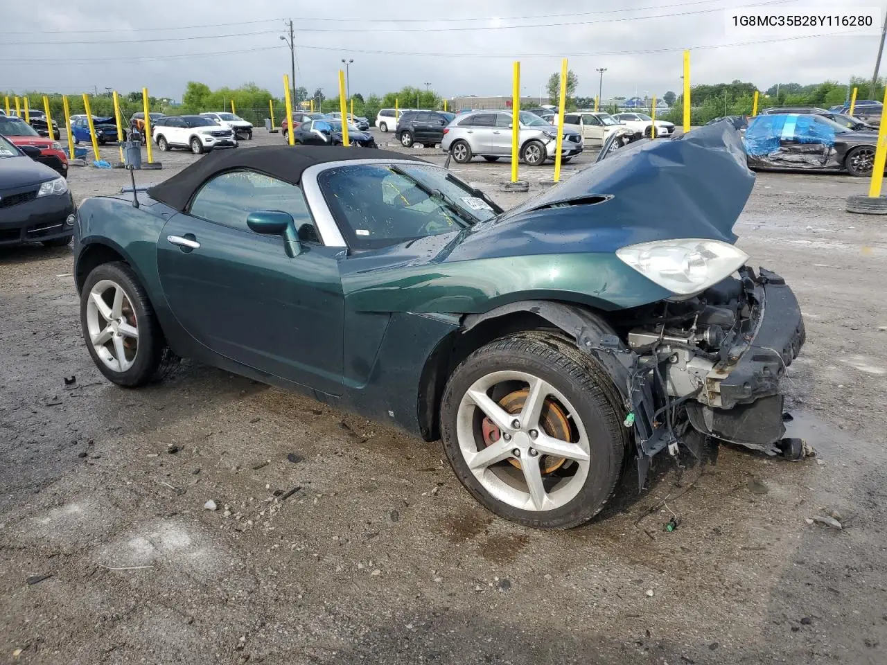 2008 Saturn Sky VIN: 1G8MC35B28Y116280 Lot: 61153455