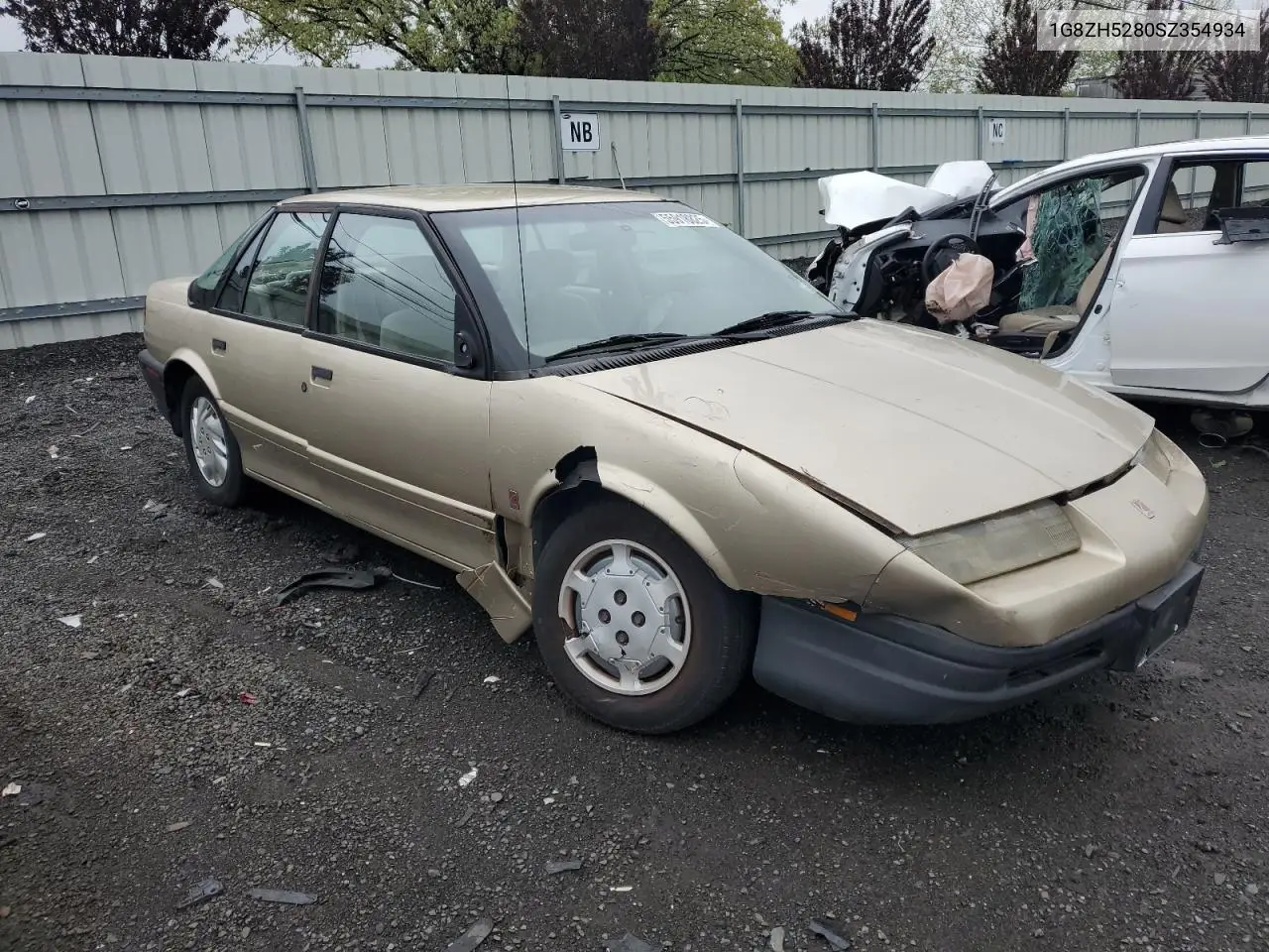 1995 Saturn Sl1 VIN: 1G8ZH5280SZ354934 Lot: 56526335