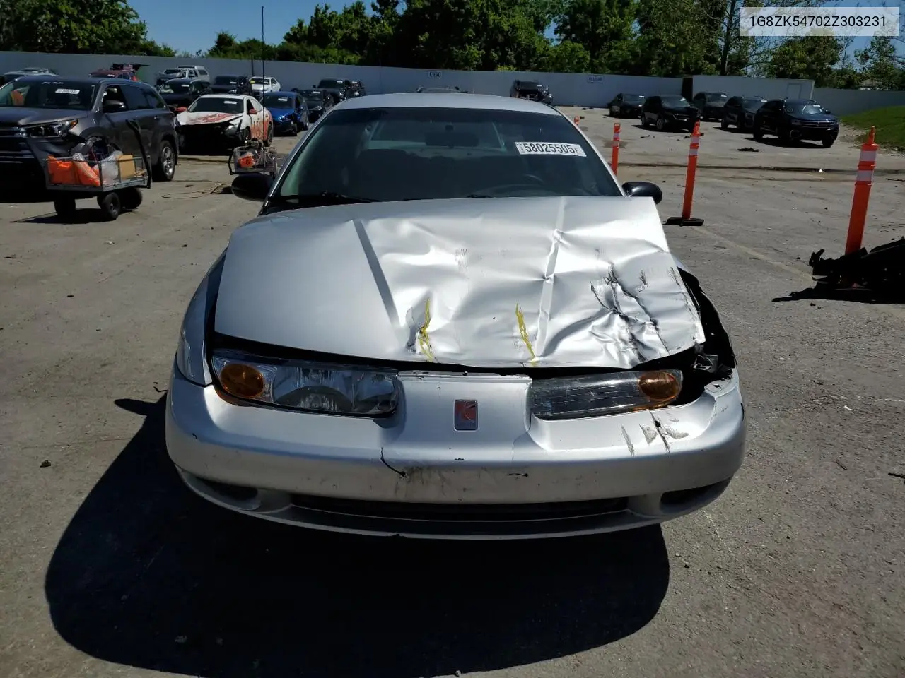 2002 Saturn Sl2 VIN: 1G8ZK54702Z303231 Lot: 58025505