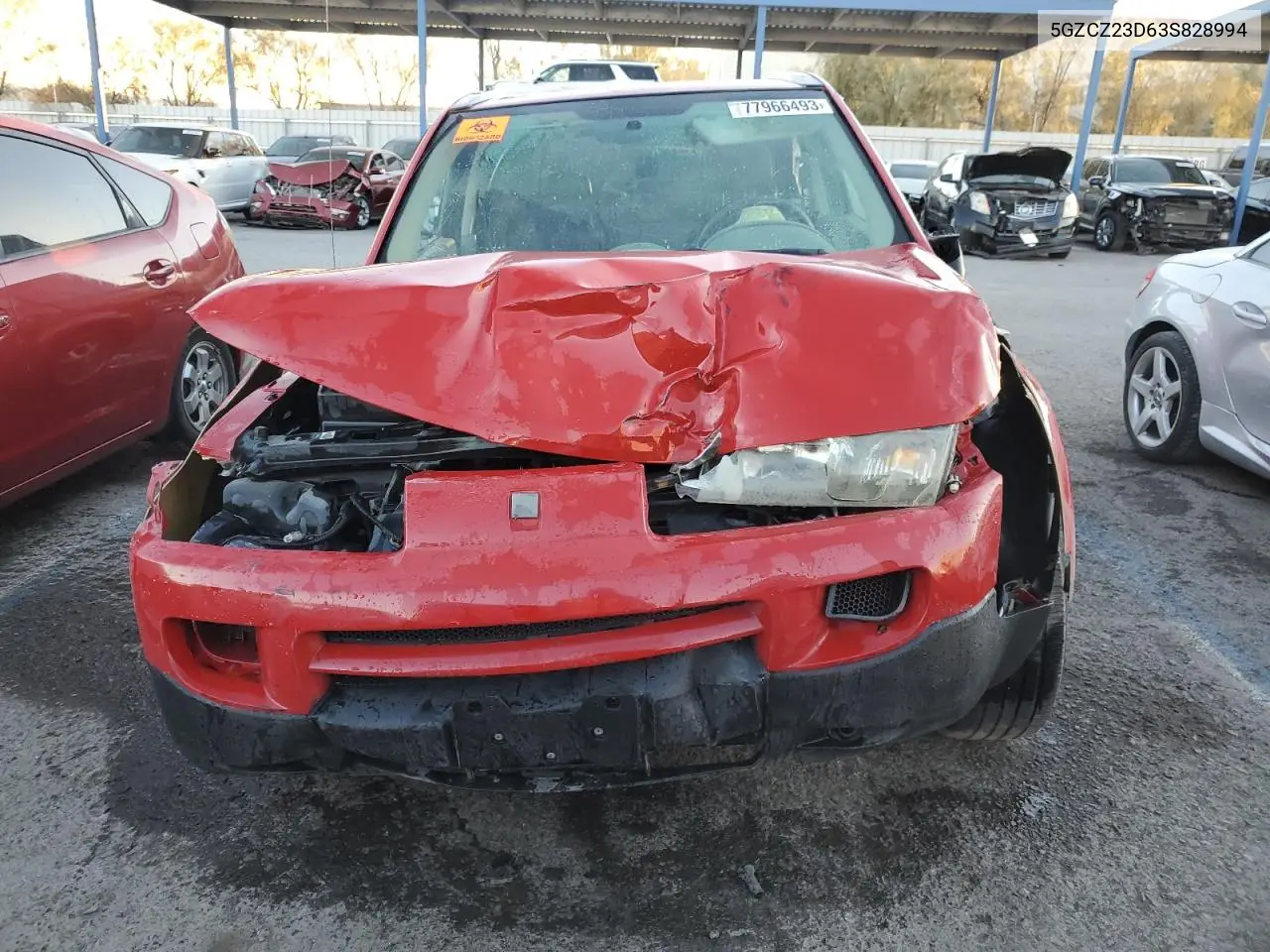 2003 Saturn Vue VIN: 5GZCZ23D63S828994 Lot: 77966493