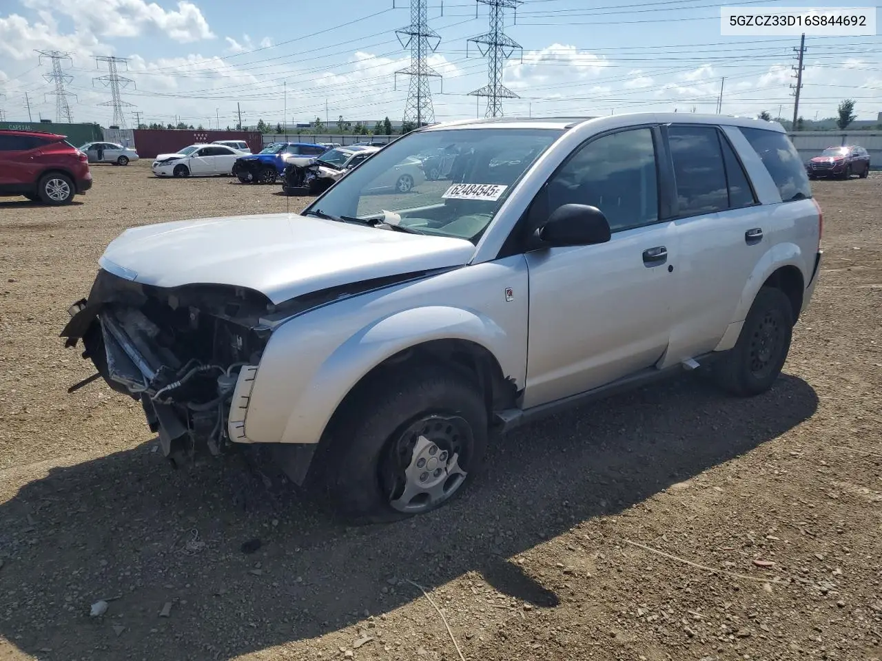 2006 Saturn Vue VIN: 5GZCZ33D16S844692 Lot: 62484545