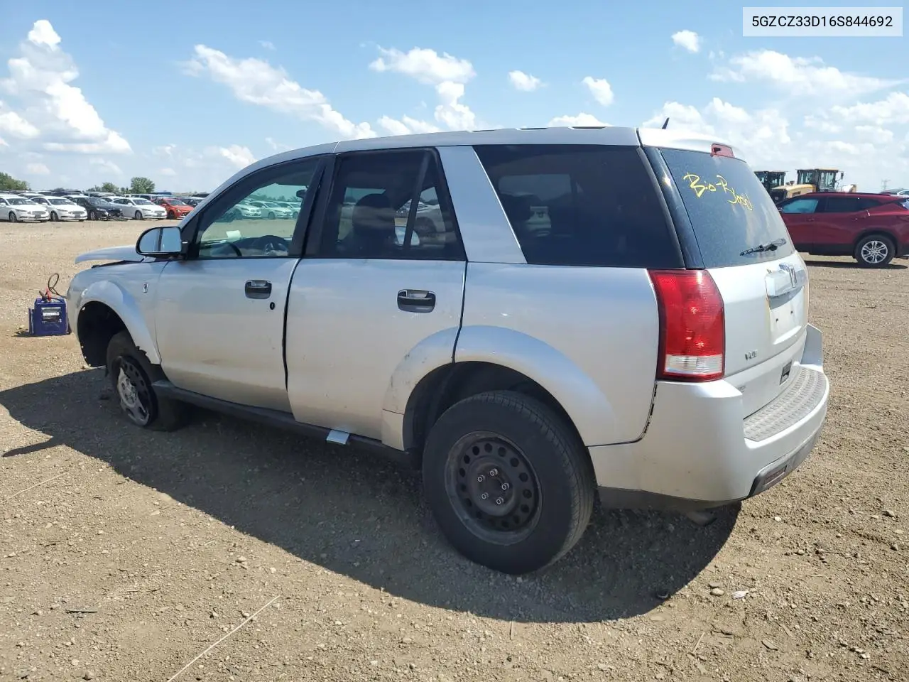 2006 Saturn Vue VIN: 5GZCZ33D16S844692 Lot: 62484545
