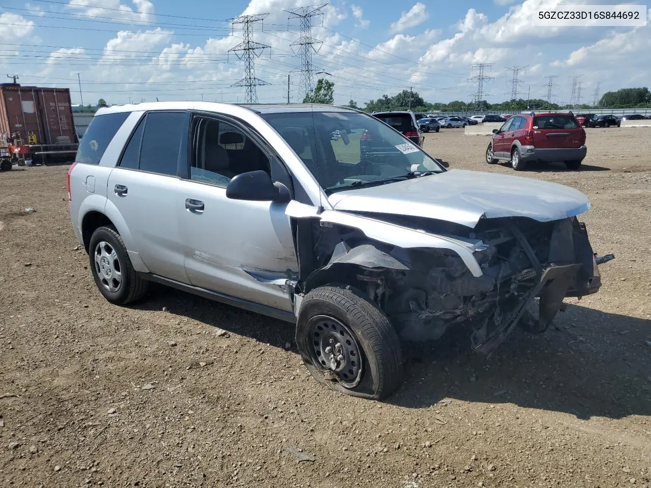 2006 Saturn Vue VIN: 5GZCZ33D16S844692 Lot: 62484545
