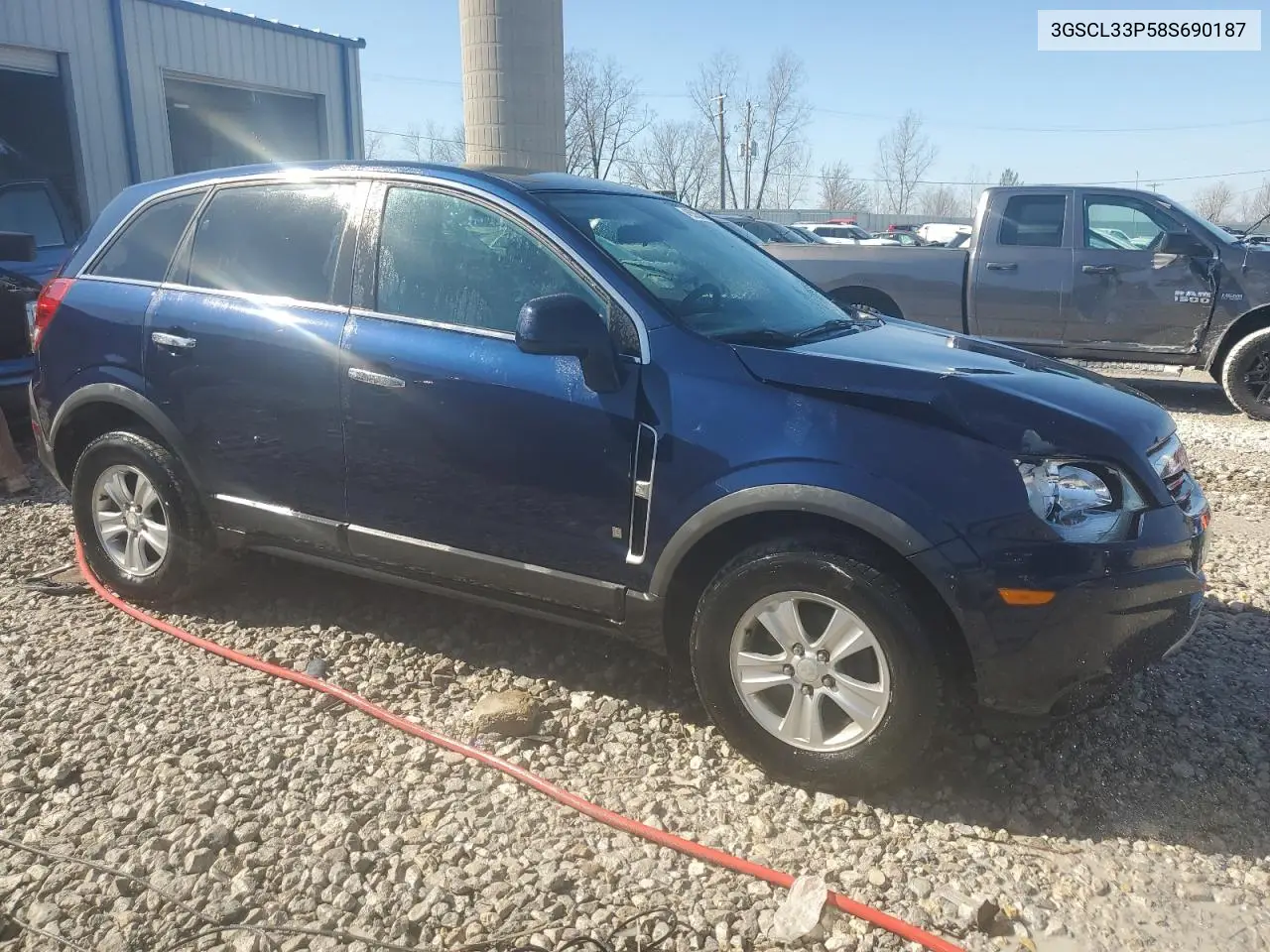 2008 Saturn Vue Xe VIN: 3GSCL33P58S690187 Lot: 46583415