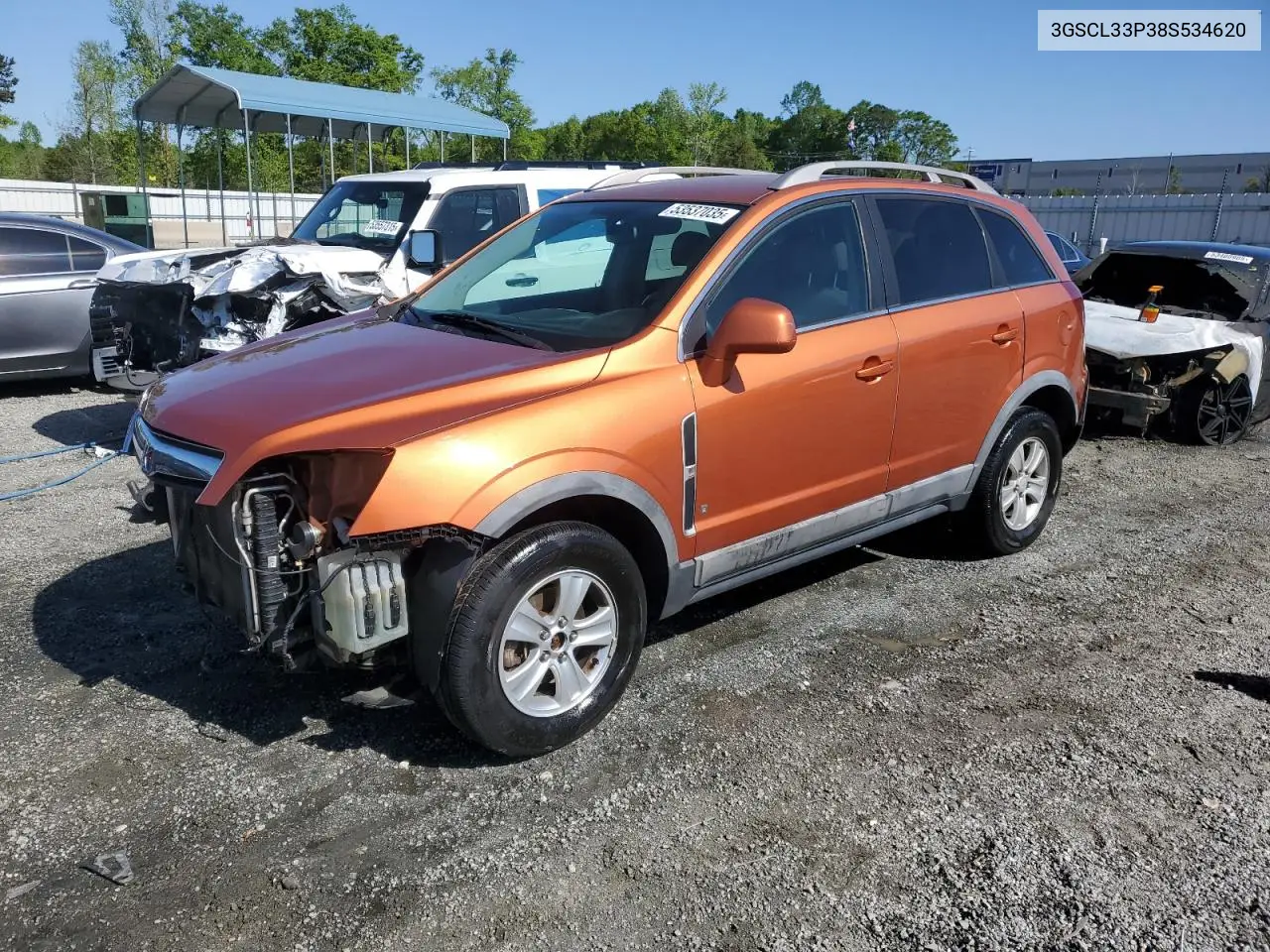 2008 Saturn Vue Xe VIN: 3GSCL33P38S534620 Lot: 53537035