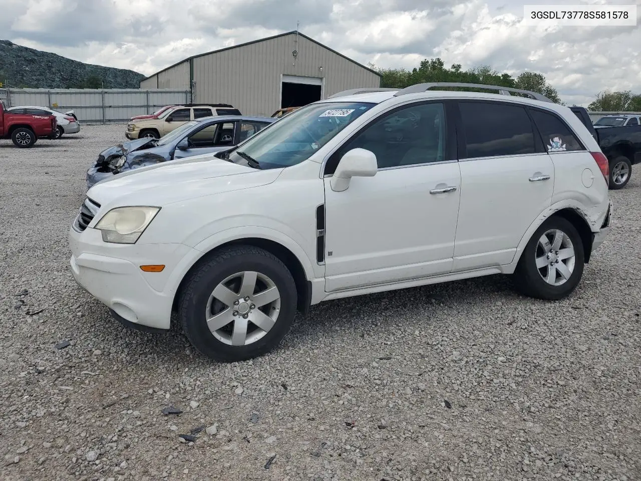 2008 Saturn Vue Xr VIN: 3GSDL73778S581578 Lot: 54727195