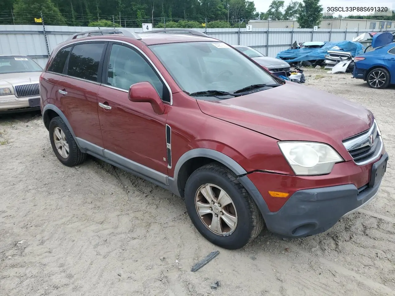 2008 Saturn Vue Xe VIN: 3GSCL33P88S691320 Lot: 55957655