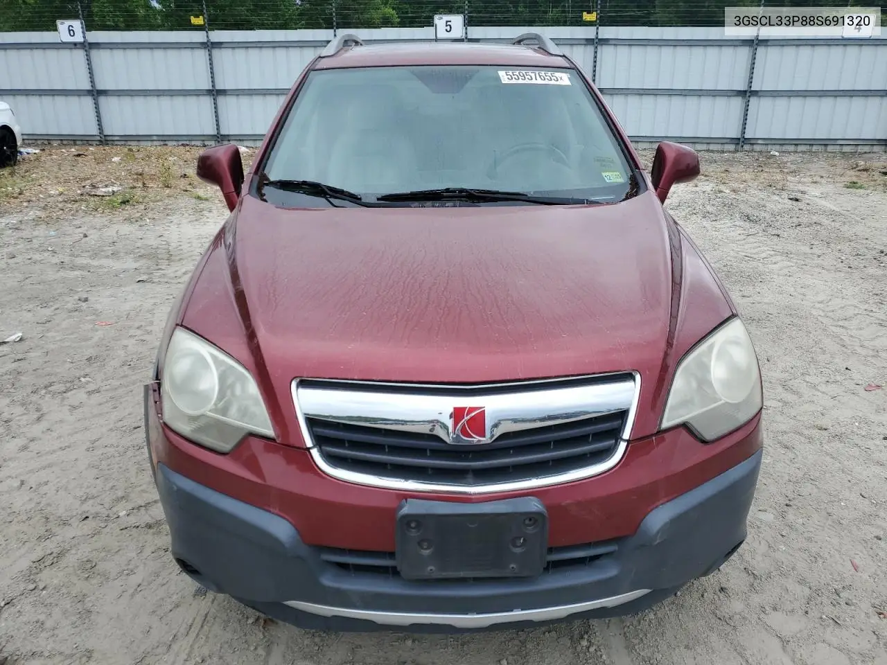 2008 Saturn Vue Xe VIN: 3GSCL33P88S691320 Lot: 55957655