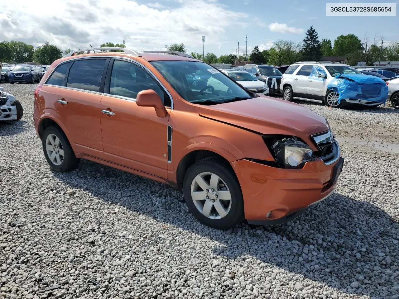 2008 Saturn Vue Xr VIN: 3GSCL53728S685654 Lot: 56755065