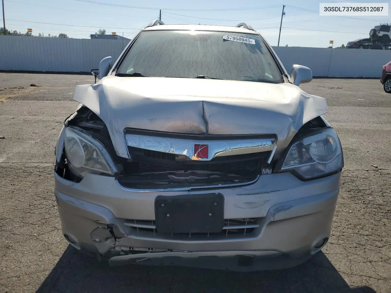 2008 Saturn Vue Xr VIN: 3GSDL73768S512087 Lot: 57958945