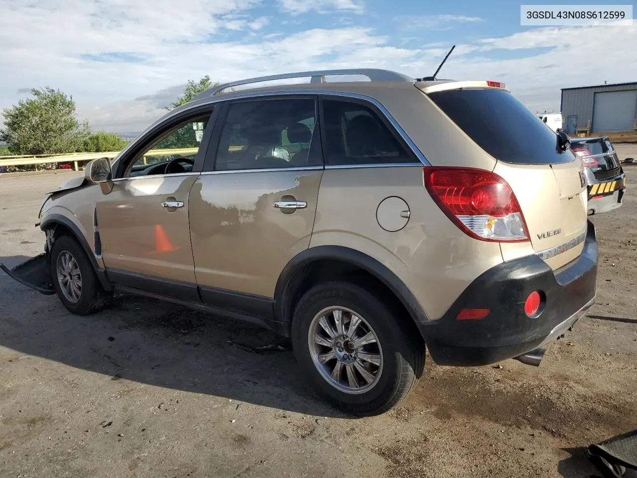 2008 Saturn Vue Xe VIN: 3GSDL43N08S612599 Lot: 62032225