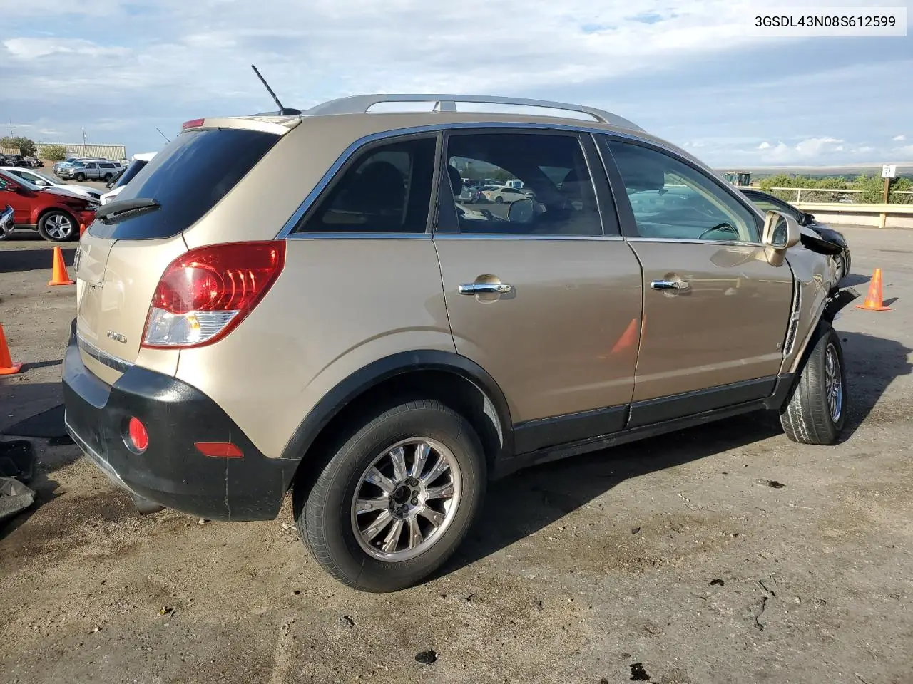 2008 Saturn Vue Xe VIN: 3GSDL43N08S612599 Lot: 62032225