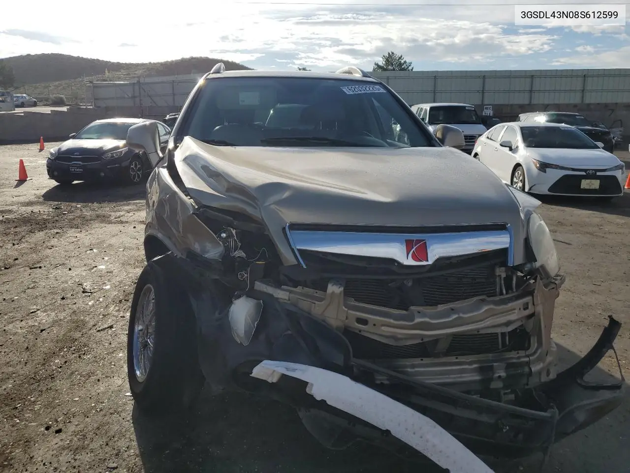 2008 Saturn Vue Xe VIN: 3GSDL43N08S612599 Lot: 62032225
