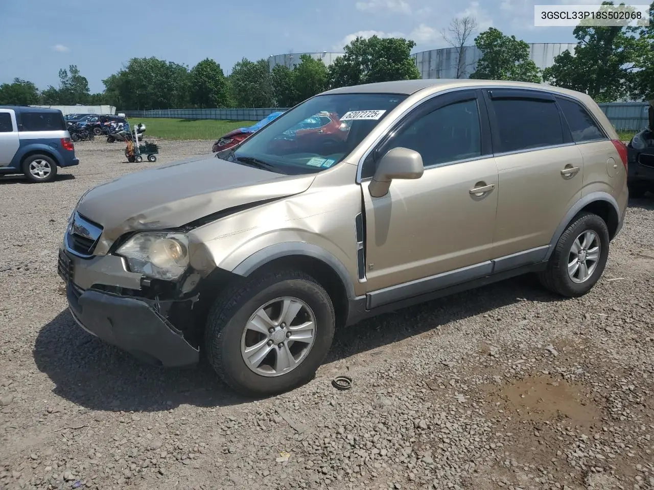 2008 Saturn Vue Xe VIN: 3GSCL33P18S502068 Lot: 62072725