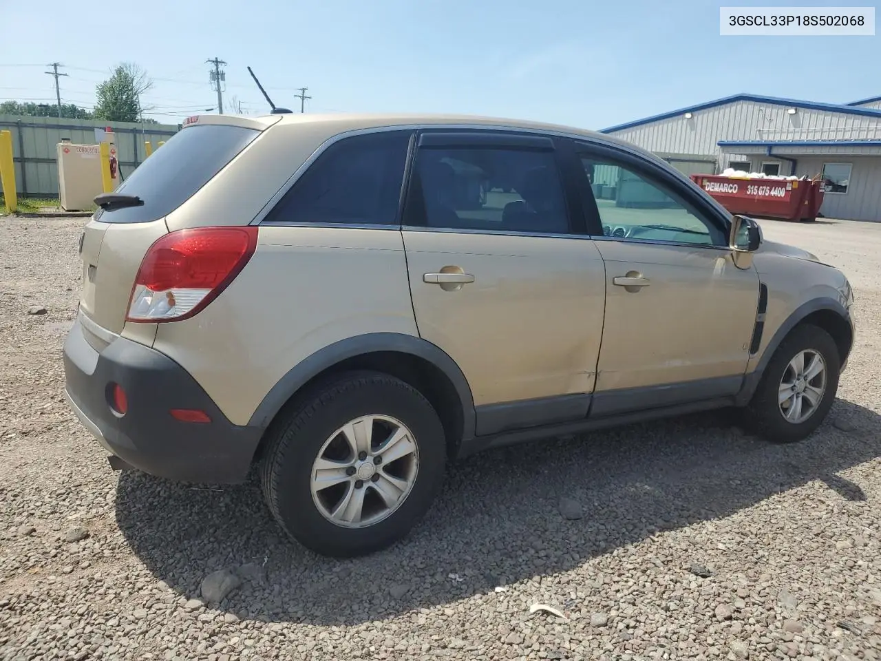 2008 Saturn Vue Xe VIN: 3GSCL33P18S502068 Lot: 62072725