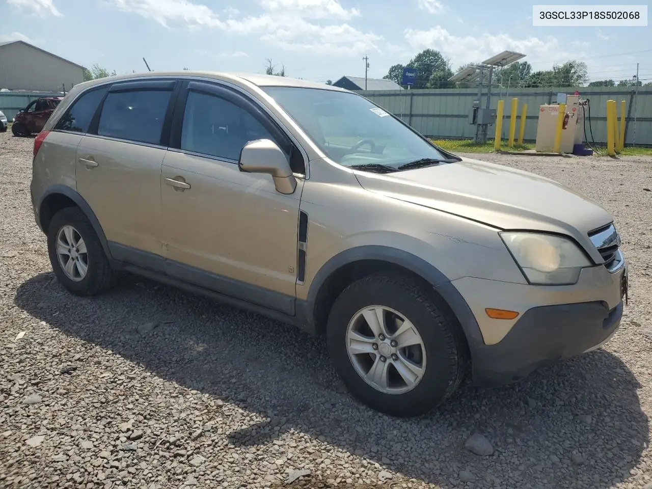 2008 Saturn Vue Xe VIN: 3GSCL33P18S502068 Lot: 62072725
