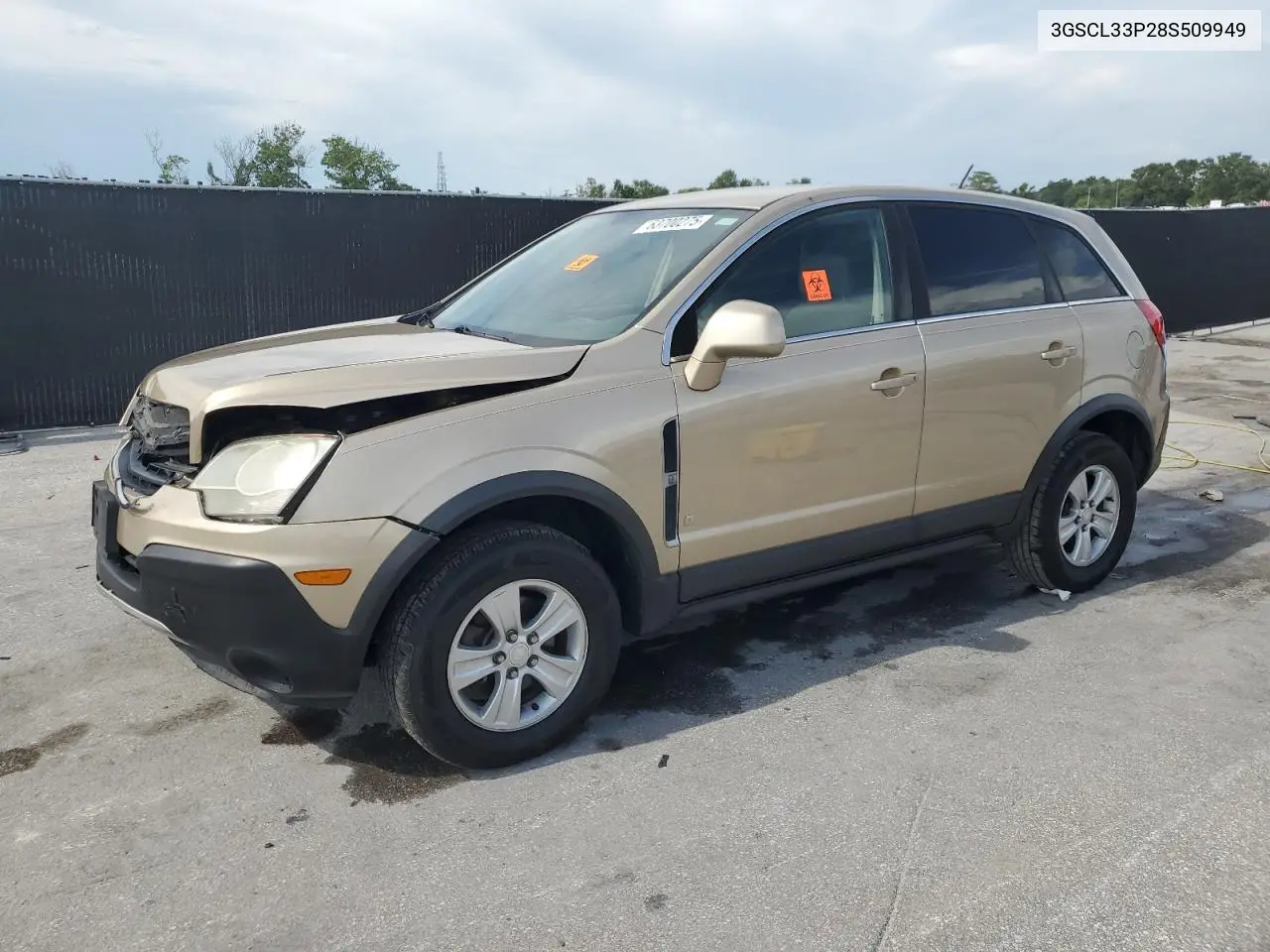2008 Saturn Vue Xe VIN: 3GSCL33P28S509949 Lot: 63700275