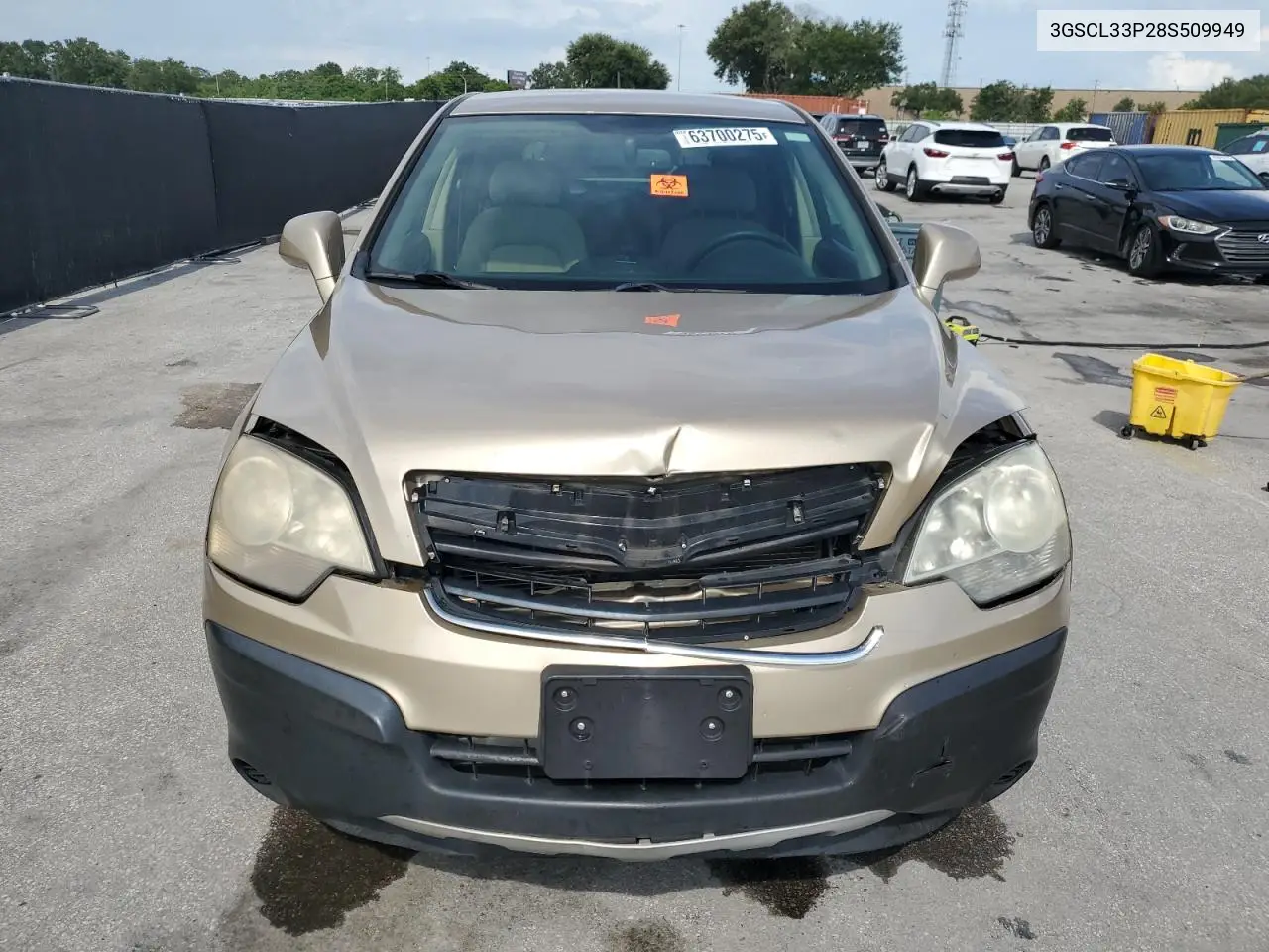 2008 Saturn Vue Xe VIN: 3GSCL33P28S509949 Lot: 63700275