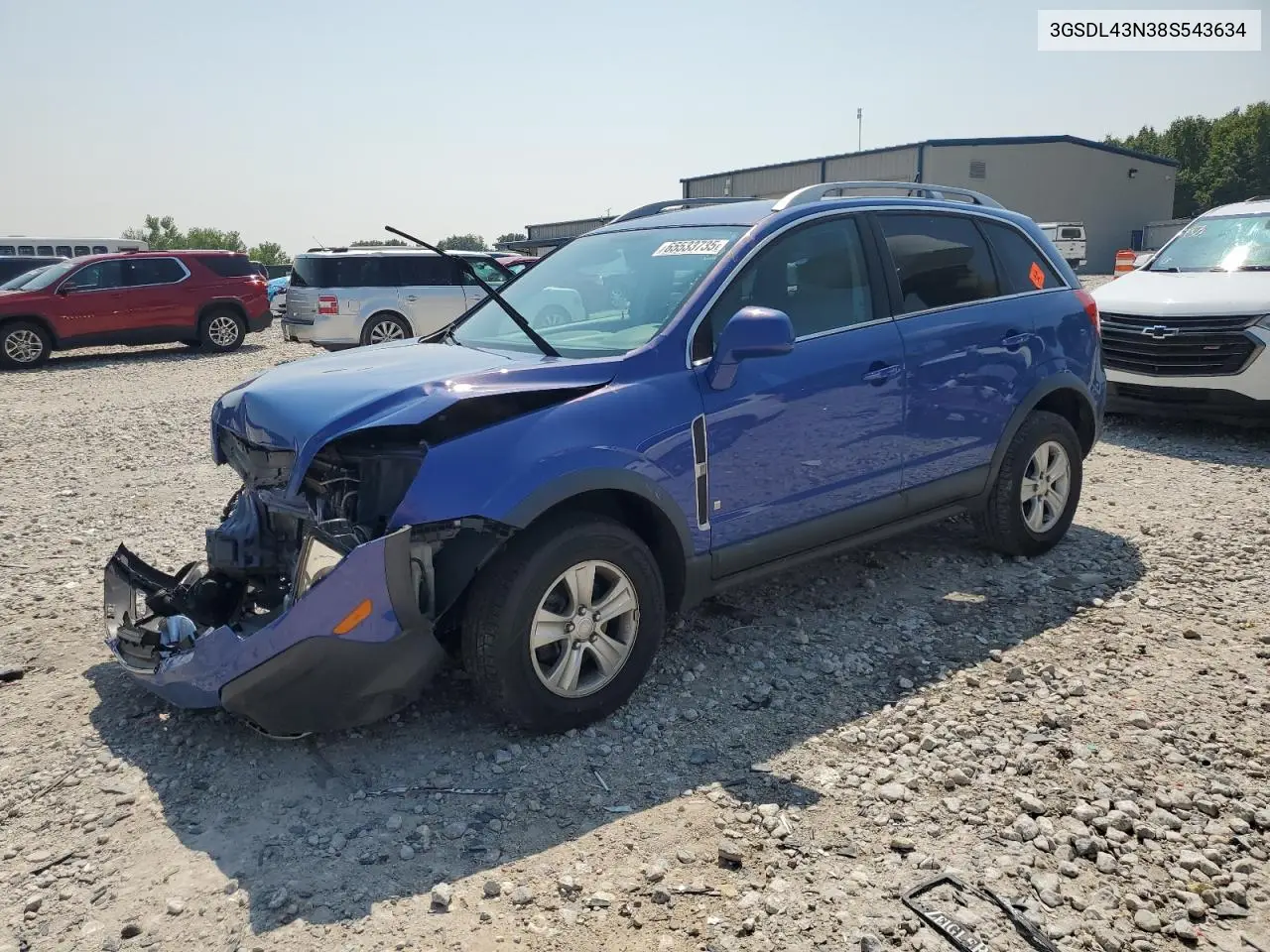 2008 Saturn Vue Xe VIN: 3GSDL43N38S543634 Lot: 65533735