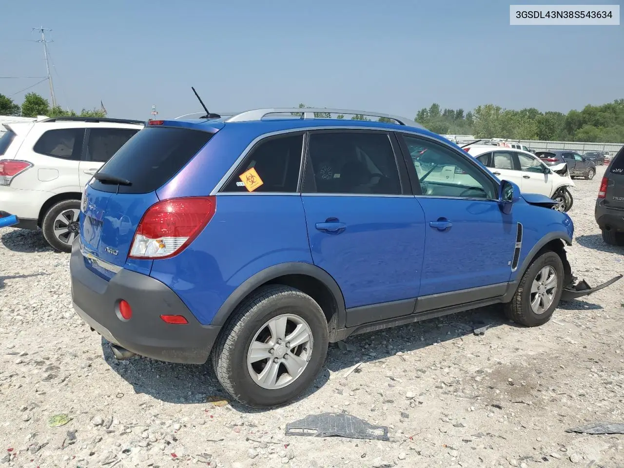2008 Saturn Vue Xe VIN: 3GSDL43N38S543634 Lot: 65533735
