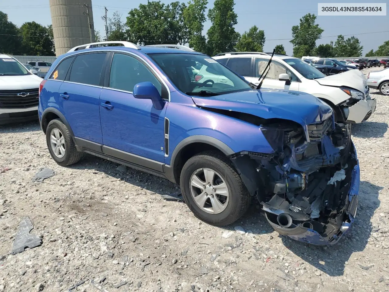 2008 Saturn Vue Xe VIN: 3GSDL43N38S543634 Lot: 65533735