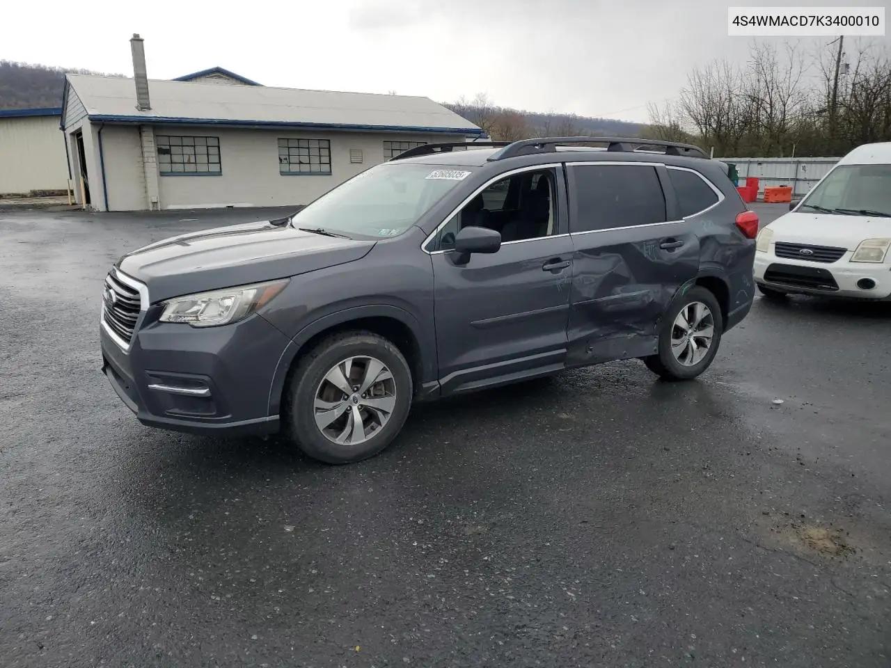 2019 Subaru Ascent Premium VIN: 4S4WMACD7K3400010 Lot: 52605035