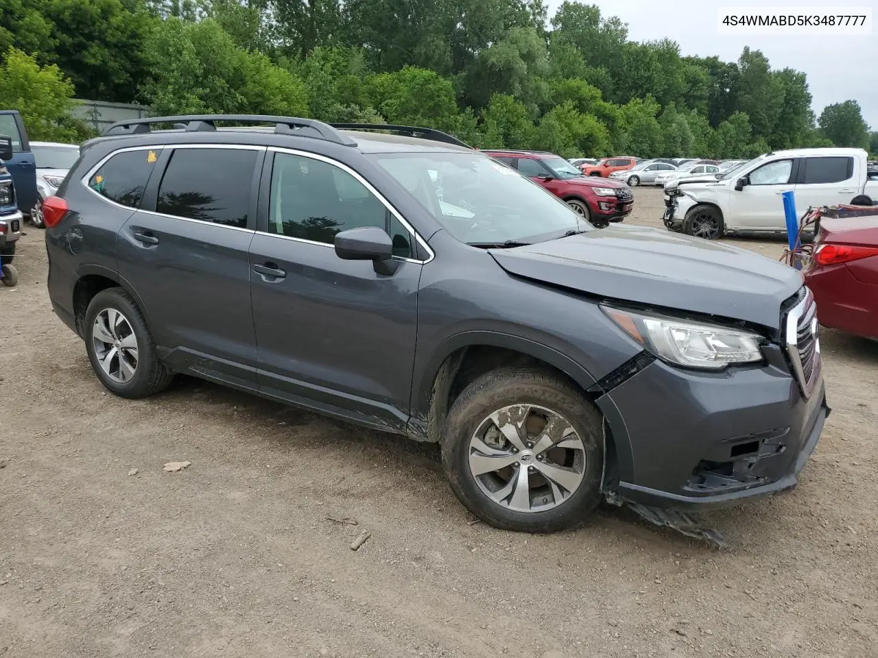 2019 Subaru Ascent Premium VIN: 4S4WMABD5K3487777 Lot: 61837415