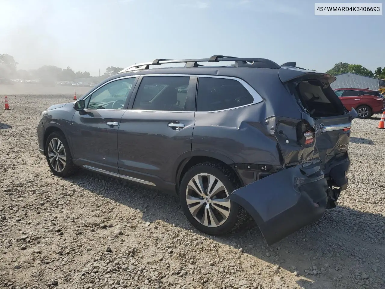 2019 Subaru Ascent Touring VIN: 4S4WMARD4K3406693 Lot: 62262555