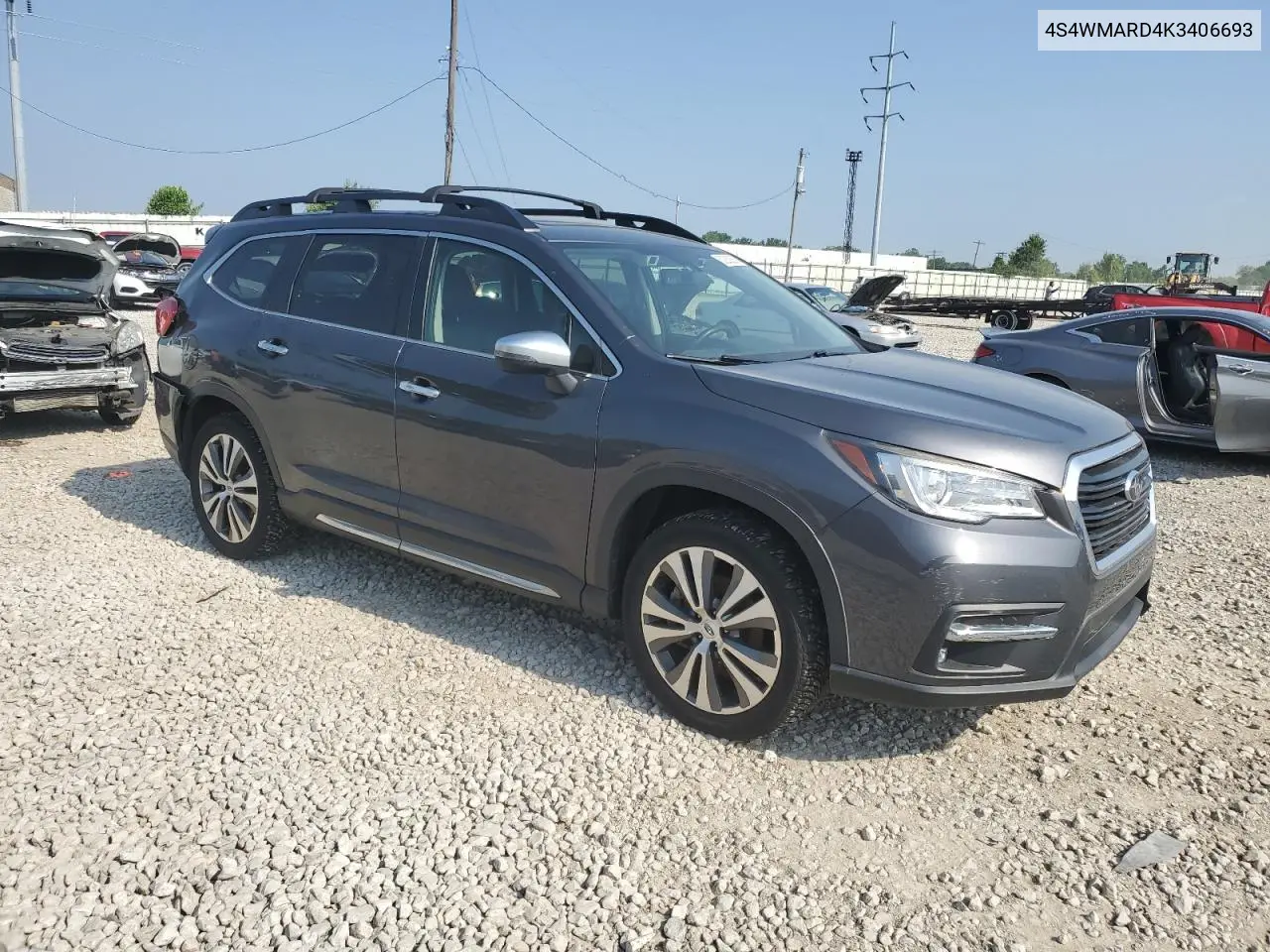 2019 Subaru Ascent Touring VIN: 4S4WMARD4K3406693 Lot: 62262555