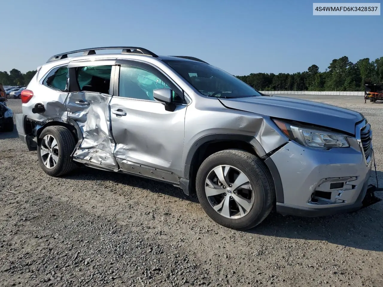 2019 Subaru Ascent Premium VIN: 4S4WMAFD6K3428537 Lot: 62721335