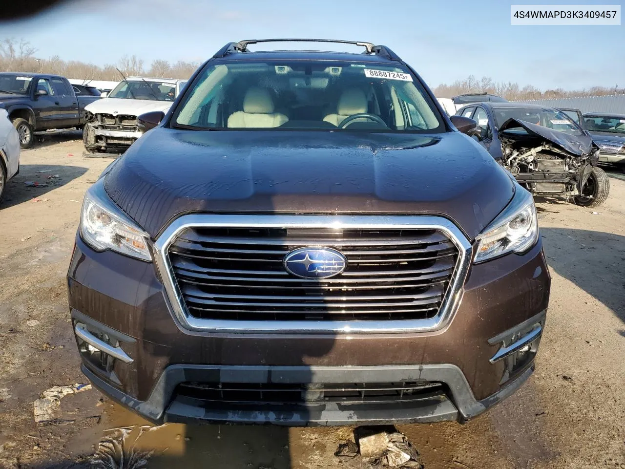 2019 Subaru Ascent Limited VIN: 4S4WMAPD3K3409457 Lot: 88887245