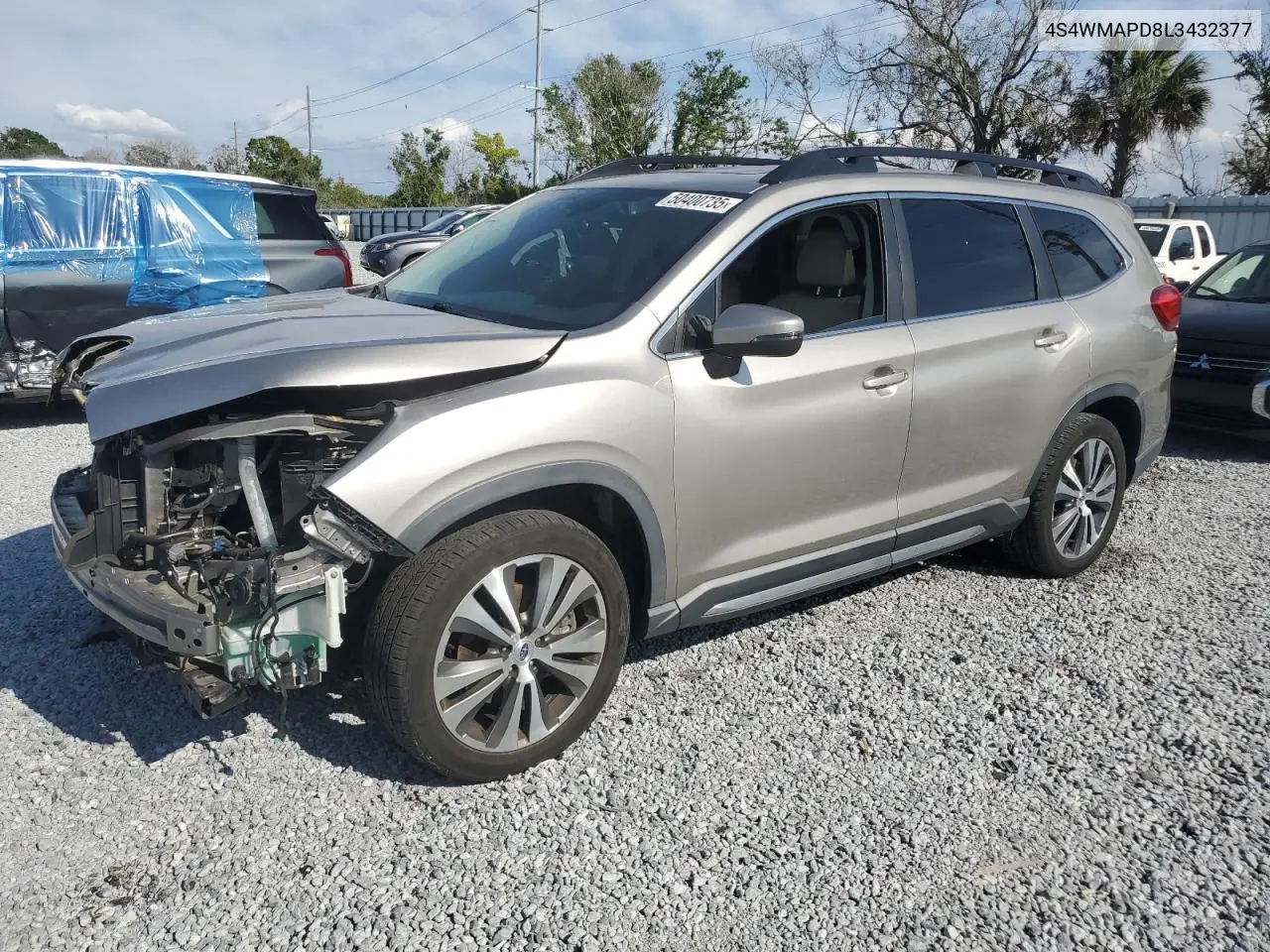 2020 Subaru Ascent Limited VIN: 4S4WMAPD8L3432377 Lot: 50400735