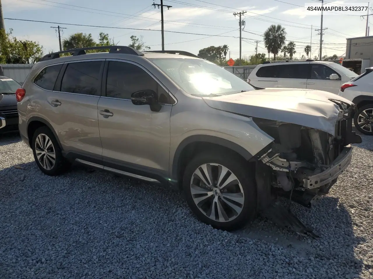 2020 Subaru Ascent Limited VIN: 4S4WMAPD8L3432377 Lot: 50400735
