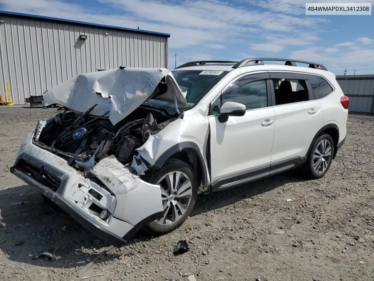 2020 Subaru Ascent Limited VIN: 4S4WMAPDXL3412308 Lot: 59296565