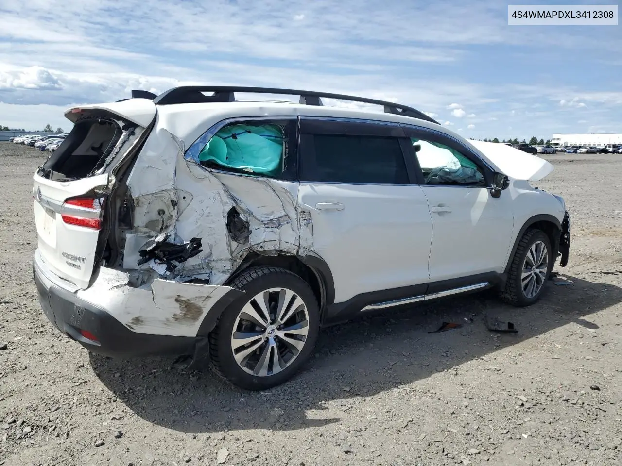 2020 Subaru Ascent Limited VIN: 4S4WMAPDXL3412308 Lot: 59296565