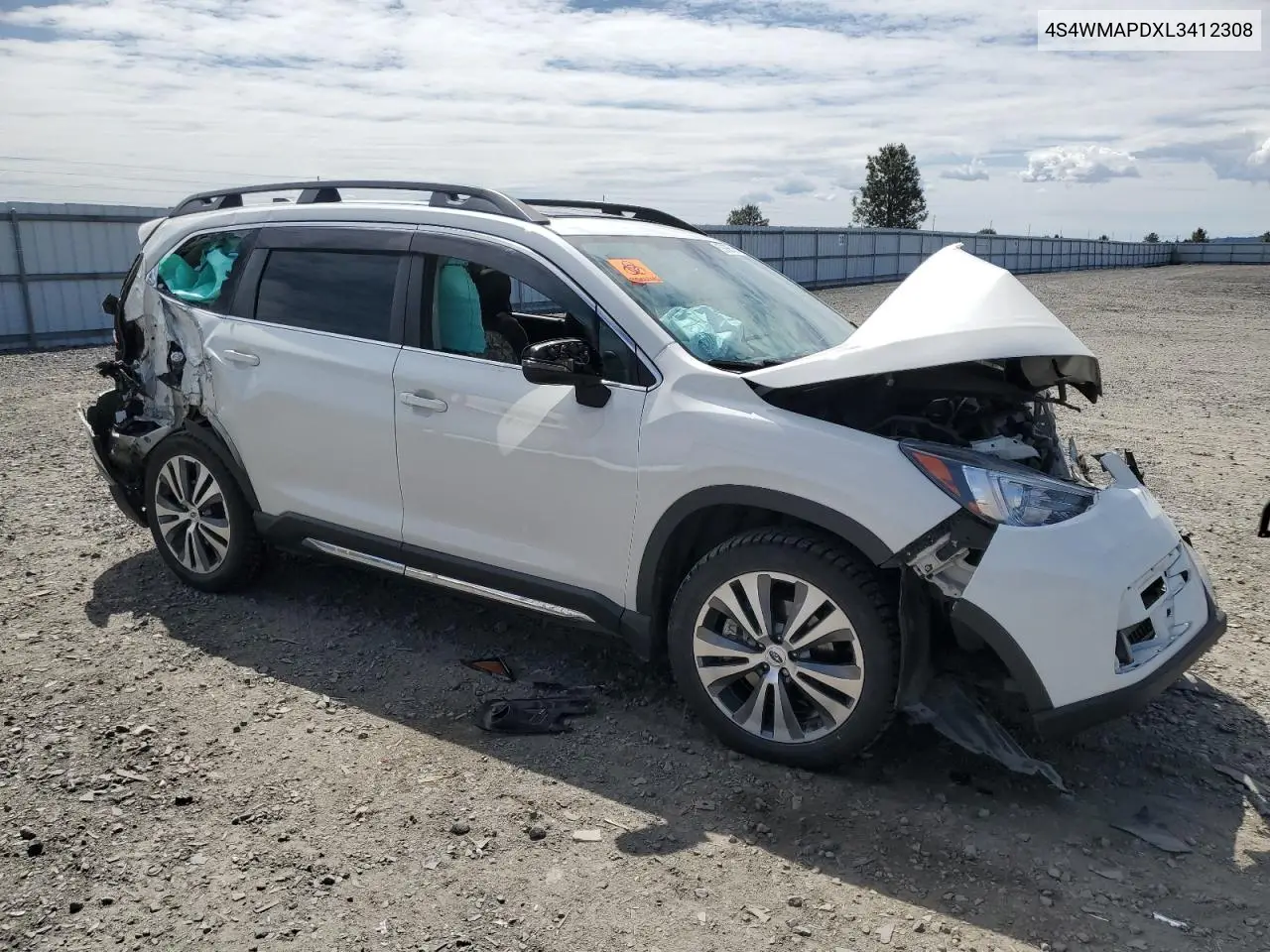 2020 Subaru Ascent Limited VIN: 4S4WMAPDXL3412308 Lot: 59296565