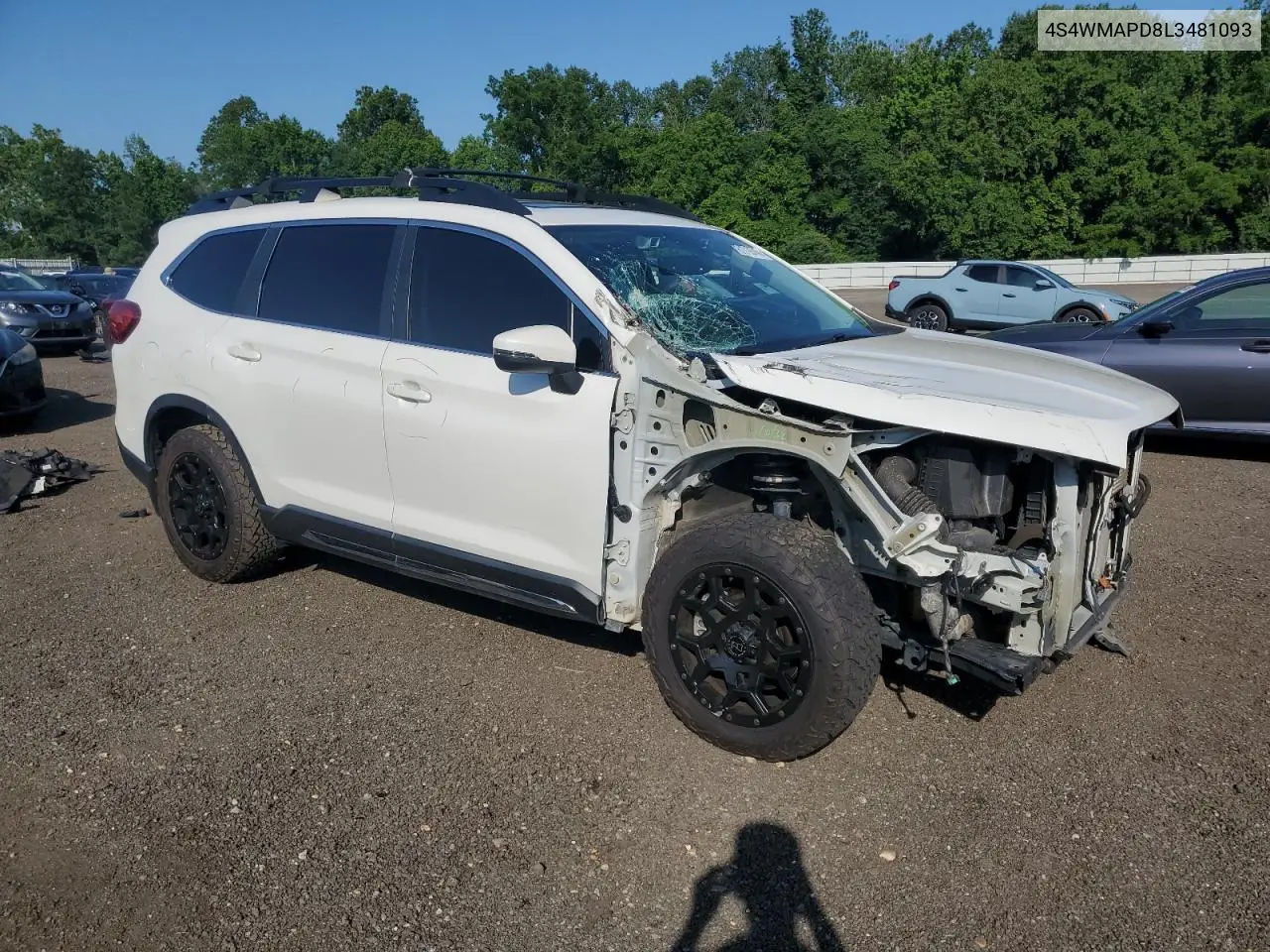 2020 Subaru Ascent Limited VIN: 4S4WMAPD8L3481093 Lot: 61719745