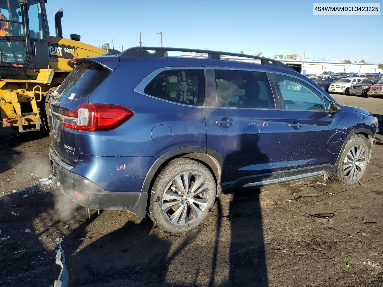 2020 Subaru Ascent Limited VIN: 4S4WMAMD0L3423225 Lot: 88769445